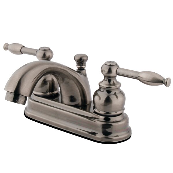 4" Centerset Bathroom Faucet, Black Stainless